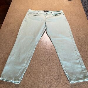 Lucky Brand Zoe Straight Crop Jeans in Mint Green sz 10/30